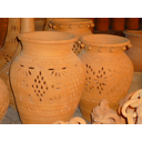 glinena posoda.JPG<>pečena (žgana) glinena posoda
